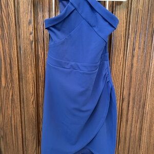Lulu's One Shoulder Blue Dress